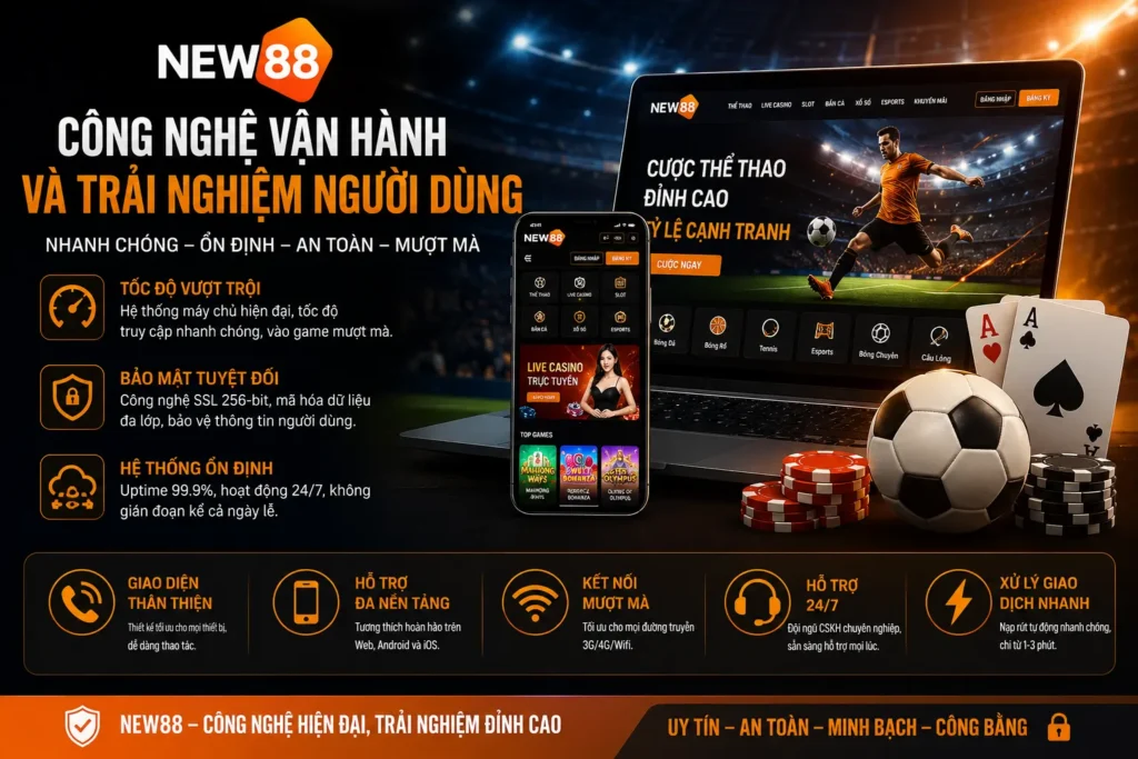 New88 39 Nhà cái New88 áp dụng công nghệ tiên tiến đặt trỉa nghiệm người dùng lên hàng đầu